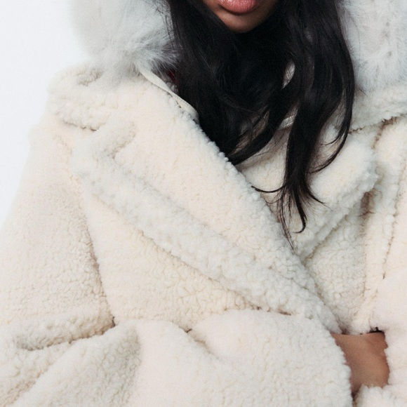 Zara long fleece coat - Picture 5 of 6